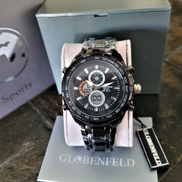 Globenfeld Men's Sports Stopwatch Tachymeter Watch - Picture 7 of 11